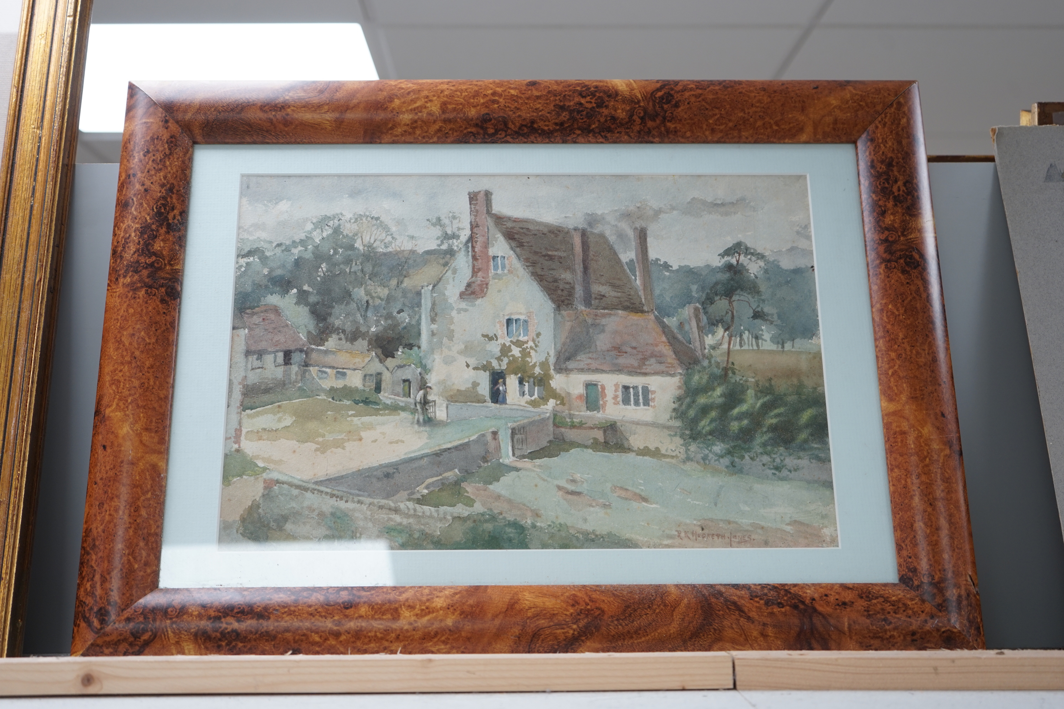 Rosa Katrine Hesketh-Jones (1871-1954), watercolour, View of a farmhouse, signed, 25 x 38cm